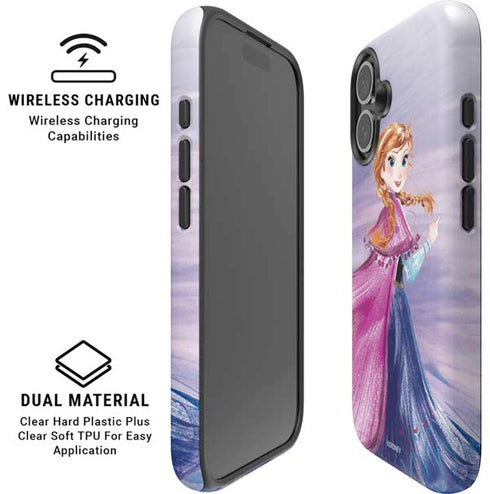 Disney Frozen Anna Sketch Art iPhone 16 Plus Magsafe Impact Case